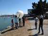 Devin and Mark hold the balloon steady. Note the picavet, in its expected flight position.