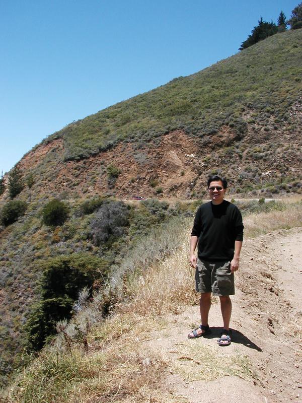 Andrew in front of the hills to the south