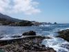 The view looking south over a patch of volcanic rock