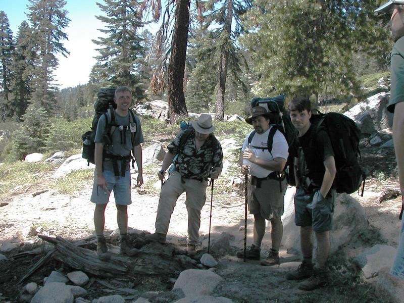 Bryan, Dan, Marty, Karl, and Todd chat for a bit at one of our rest stops