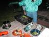 We had grilled salmon and asparagus, with white wine. It came out great