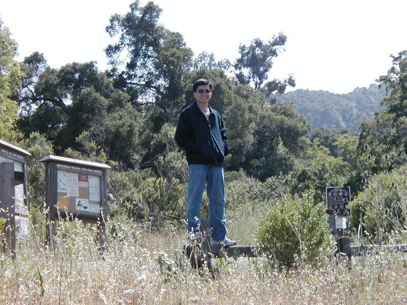 Simon at the Windy Hill trailhead