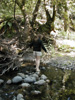 Holly explores a Windy Hill creek