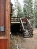 Staircase leading up to the rear deck