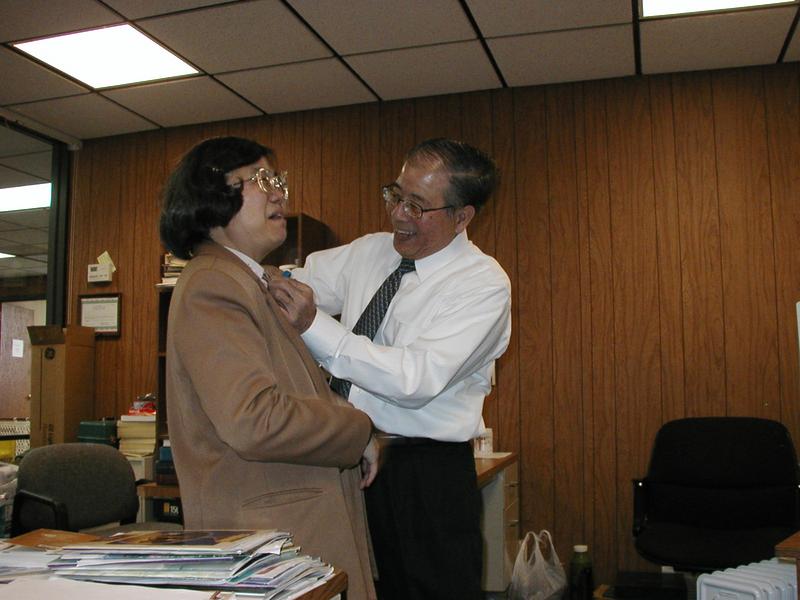 My mom and my dad clowning around for the camera