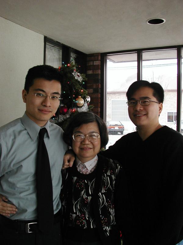 Simon, my mom, and me