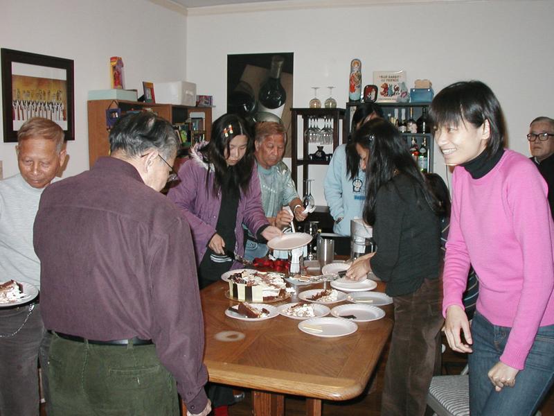 More people descending on cake