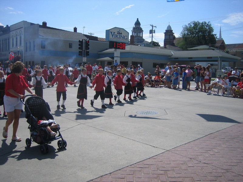 Even young children are pressed into the Nordic dancing army