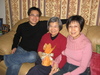 Me, my mom, and aunt Pearl at my aunt and uncle's house